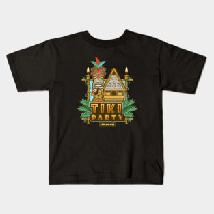 Tiki Party Art Drawing Illustration Kids T-Shirt